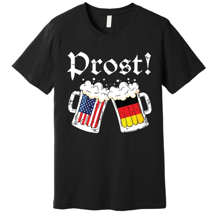 Oktoberfest American German Flag Beer Prost Premium T-Shirt