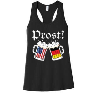 Oktoberfest American German Flag Beer Prost Women's Racerback Tank