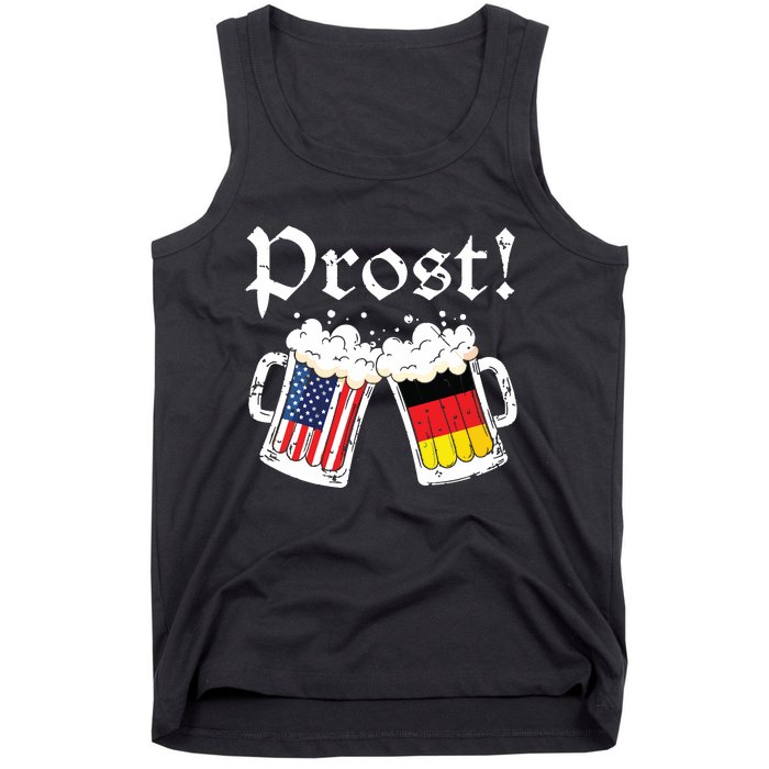 Oktoberfest American German Flag Beer Prost Tank Top