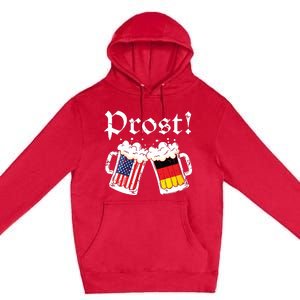 Oktoberfest American German Flag Beer Prost Premium Pullover Hoodie