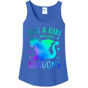 Only A Girl Who Loves Dragons Gift Ladies Essential Tank