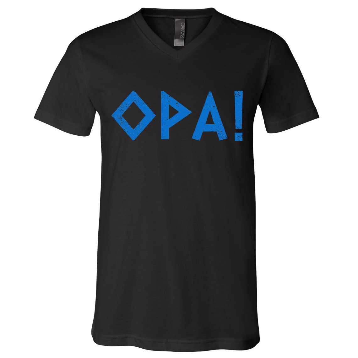 Opa Ancient Greek Pride Greek Flag Funny Greek Party Greece V-Neck T-Shirt
