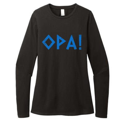 Opa Ancient Greek Pride Greek Flag Funny Greek Party Greece Womens CVC Long Sleeve Shirt