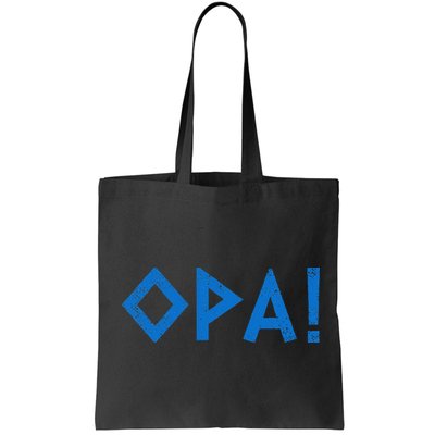 Opa Ancient Greek Pride Greek Flag Funny Greek Party Greece Bag