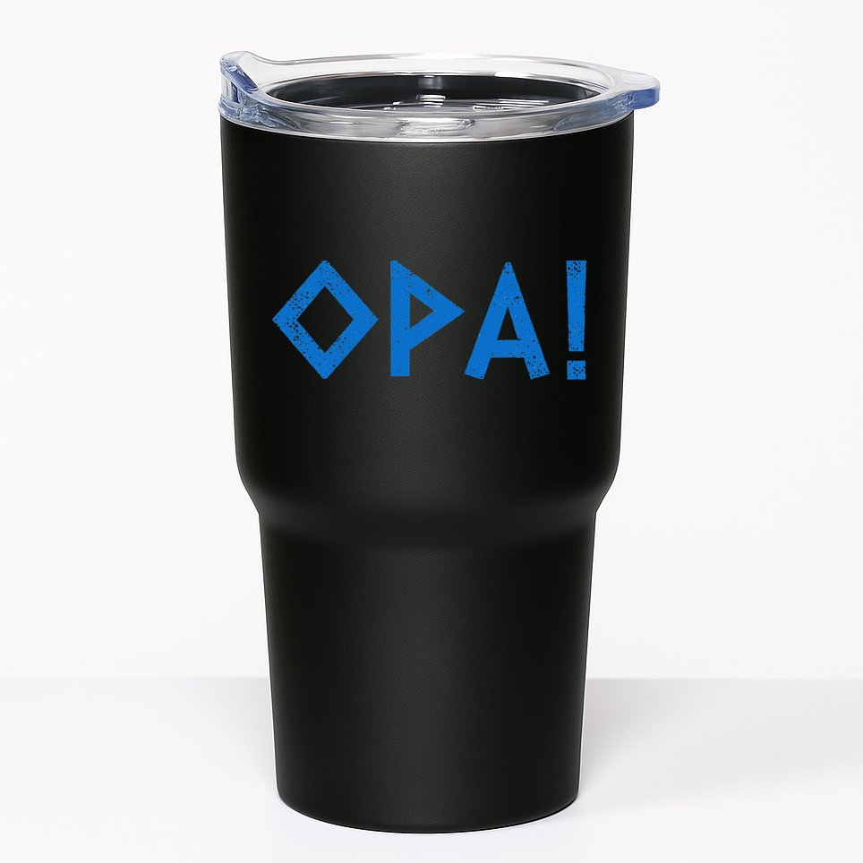 Opa Ancient Greek Pride Greek Flag Funny Greek Party Greece Tumbler