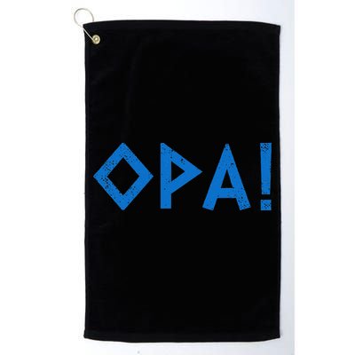 Opa Ancient Greek Pride Greek Flag Funny Greek Party Greece Golf Towel
