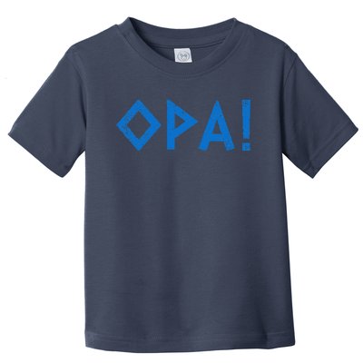 Opa Ancient Greek Pride Greek Flag Funny Greek Party Greece Toddler T-Shirt