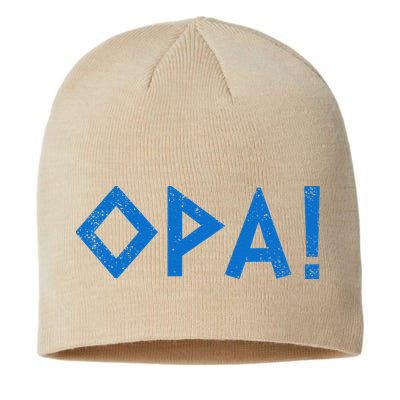 Opa Ancient Greek Pride Greek Flag Funny Greek Party Greece Sustainable Beanie