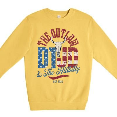 Outlaw And Hillbilly Trump Vance Premium Crewneck Sweatshirt