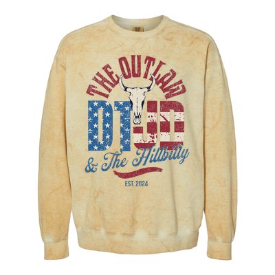 Outlaw And Hillbilly Trump Vance Colorblast Crewneck Sweatshirt