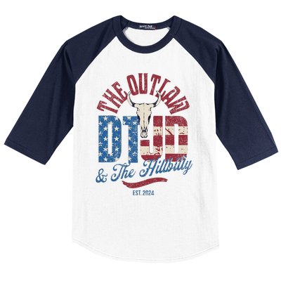 Outlaw And Hillbilly Trump Vance Baseball Sleeve Shirt