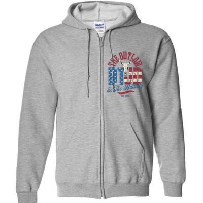 Outlaw And Hillbilly Trump Vance Full Zip Hoodie