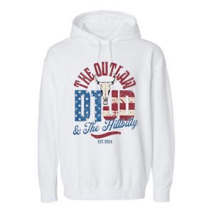 Outlaw And Hillbilly Trump Vance Garment-Dyed Fleece Hoodie