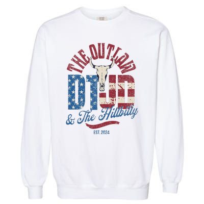 Outlaw And Hillbilly Trump Vance Garment-Dyed Sweatshirt