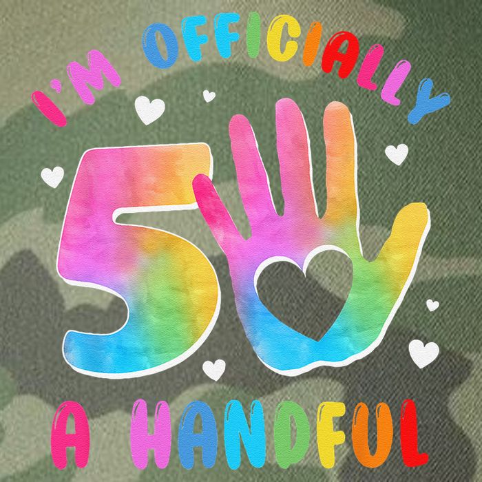 Officially A Handful 5 Im 5 Years Old 5th Birthday Legacy Tie Dye Trucker Hat