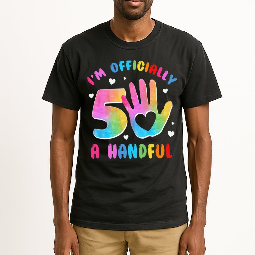 Officially A Handful 5 Im 5 Years Old 5th Birthday Tall T-Shirt