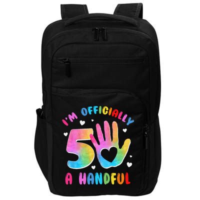 Officially A Handful 5 Im 5 Years Old 5th Birthday Impact Tech Backpack