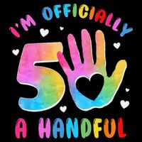 Officially A Handful 5 Im 5 Years Old 5th Birthday 16 in Basic Backpack