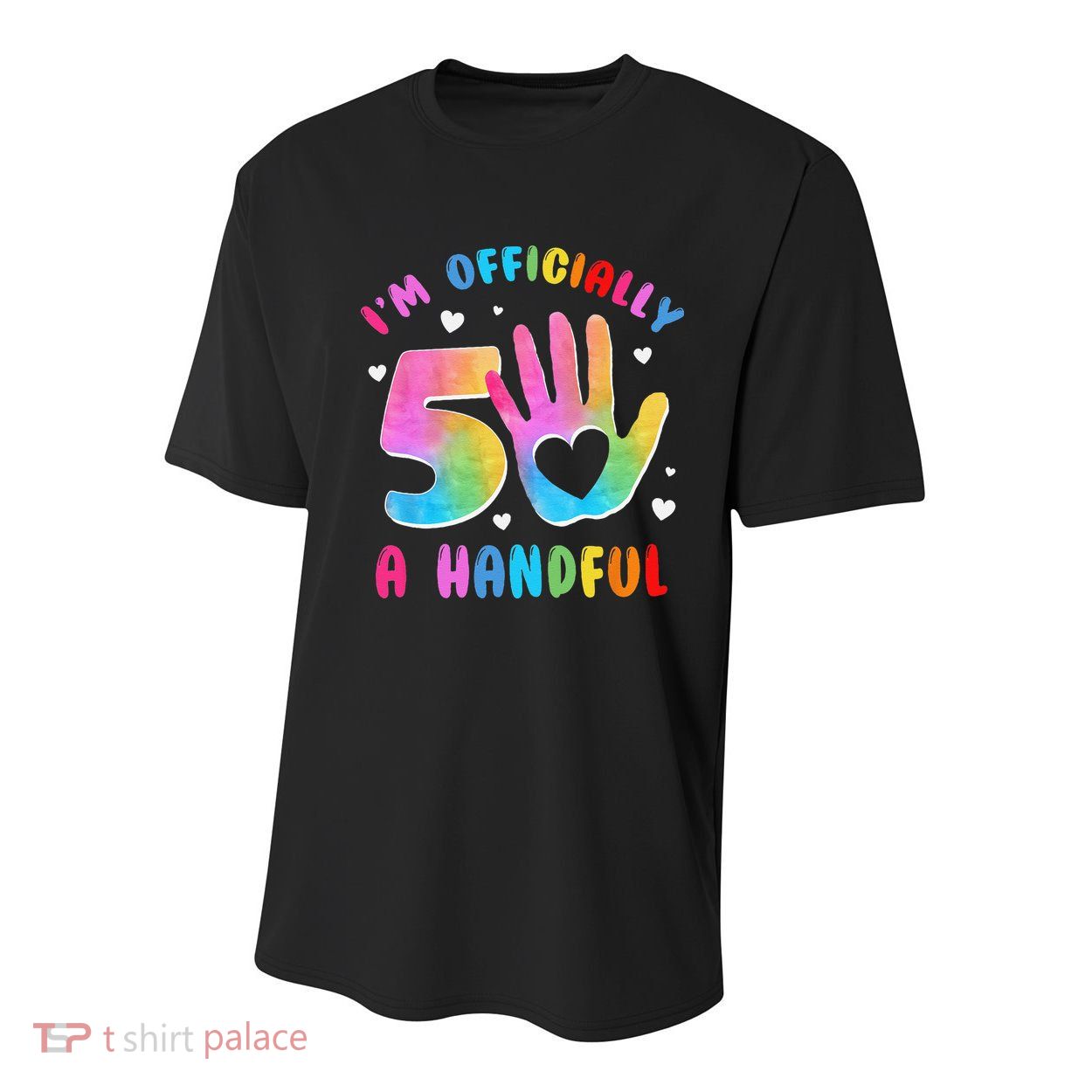 Officially A Handful 5 Im 5 Years Old 5th Birthday Youth Performance Sprint T-Shirt