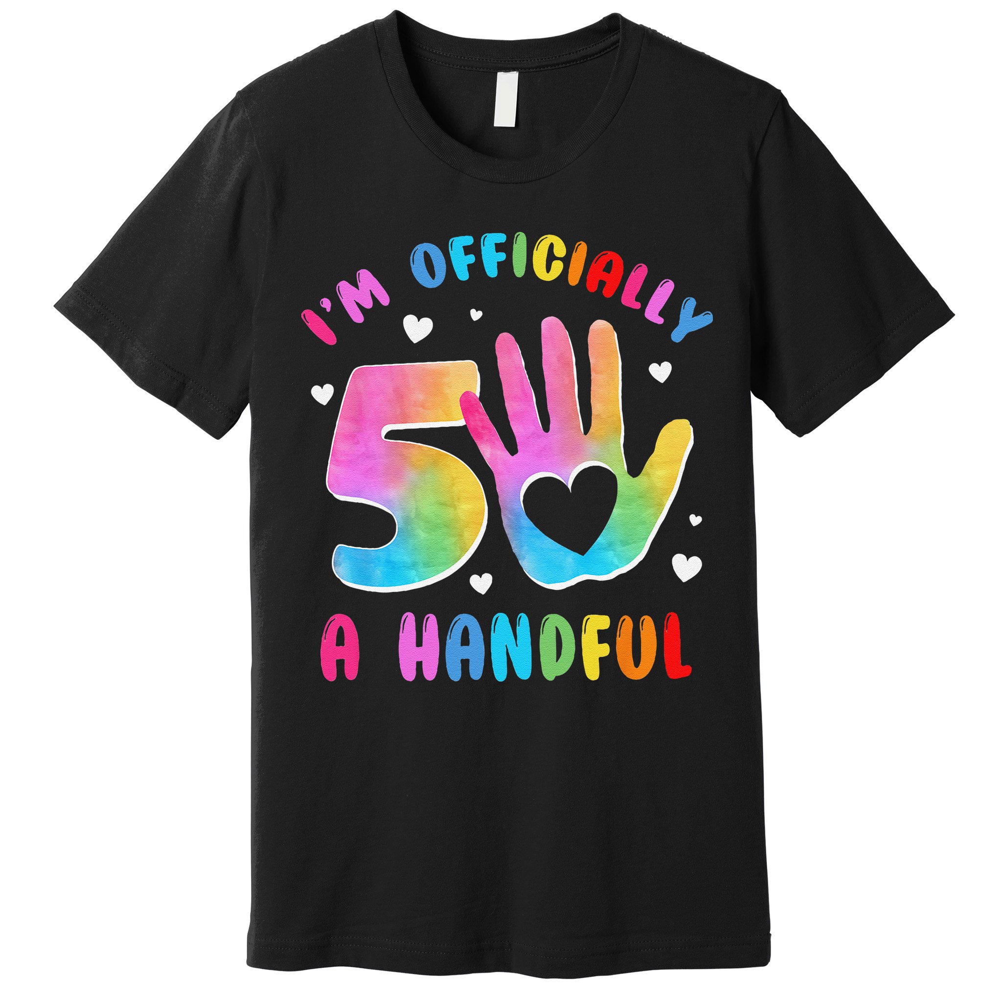 Officially A Handful 5 Im 5 Years Old 5th Birthday Premium T-Shirt