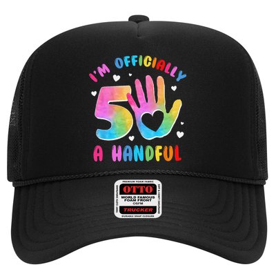 Officially A Handful 5 Im 5 Years Old 5th Birthday Trucker Hat