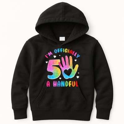 Officially A Handful 5 Im 5 Years Old 5th Birthday Kids Hoodie