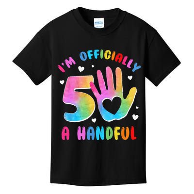 Officially A Handful 5 Im 5 Years Old 5th Birthday Kids T-Shirt