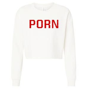 Offensive Adult Humor Funny Saying I Direct Midget Prn Cropped Pullover Crew