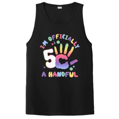 Officially A Handful 5 I'm Five Years Old Funny Birthday PosiCharge Competitor Tank