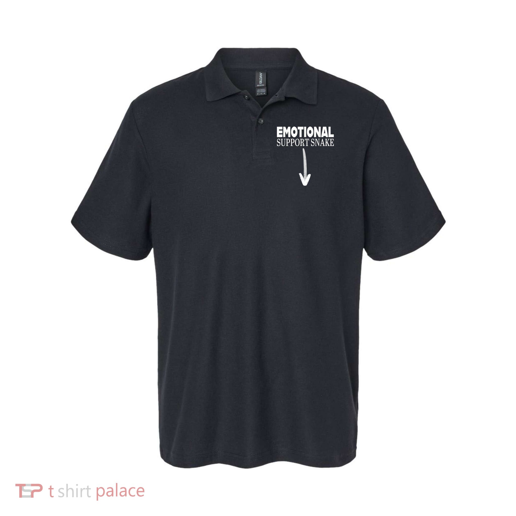 Offensive Adult Humor Emotional Support Snake Vintage Polo
