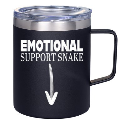 Offensive Adult Humor Emotional Support Snake Vintage 12oz Stainless Steel Coffee Mug