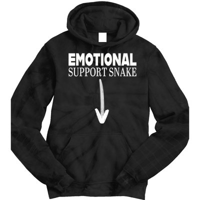 Offensive Adult Humor Emotional Support Snake Vintage Tie Dye Hoodie