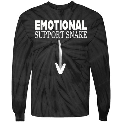 Offensive Adult Humor Emotional Support Snake Vintage Tie-Dye Long Sleeve Shirt