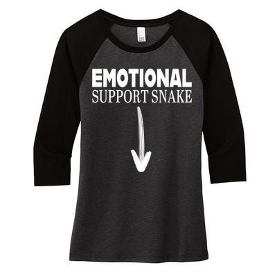 Offensive Adult Humor Emotional Support Snake Vintage Women's Tri-Blend 3/4-Sleeve Raglan Shirt
