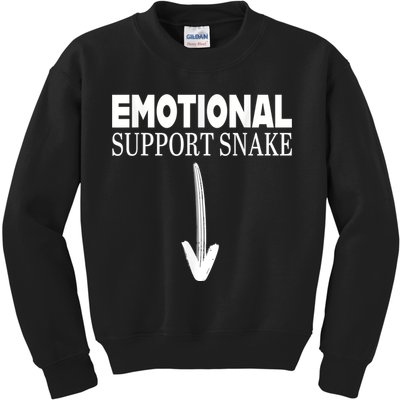 Offensive Adult Humor Emotional Support Snake Vintage Kids Sweatshirt
