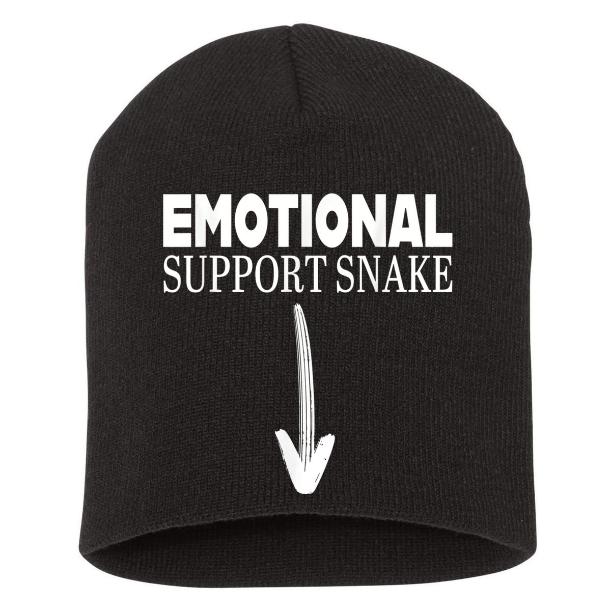 Offensive Adult Humor Emotional Support Snake Vintage Short Acrylic Beanie