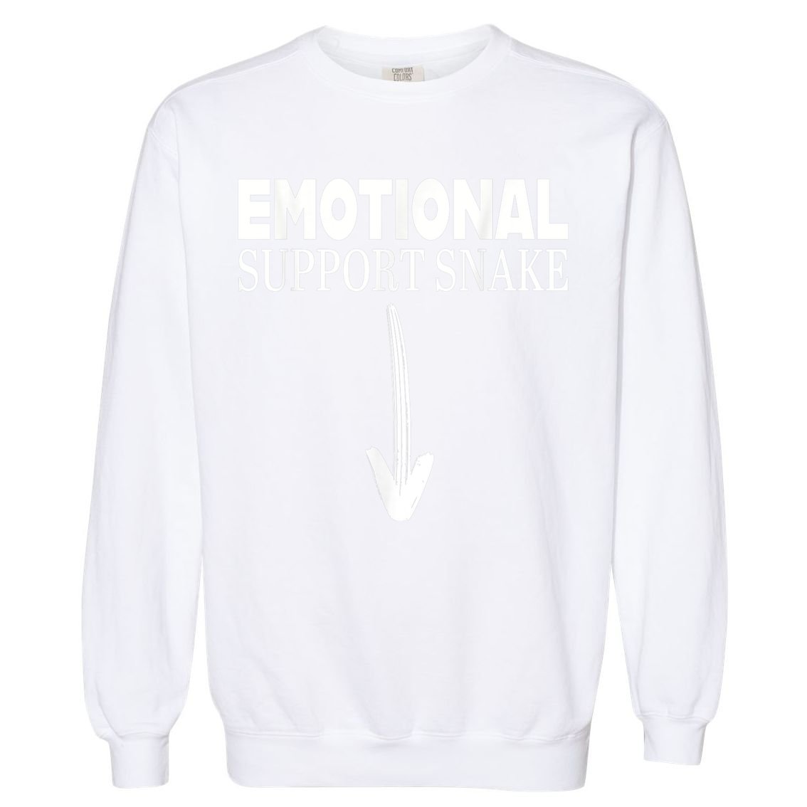 Offensive Adult Humor Emotional Support Snake Vintage Garment-Dyed Sweatshirt