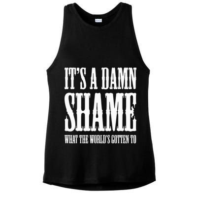 Oliver Anthony Its A Damn Shame What The Worlds Gotten To Ladies PosiCharge Tri-Blend Wicking Tank