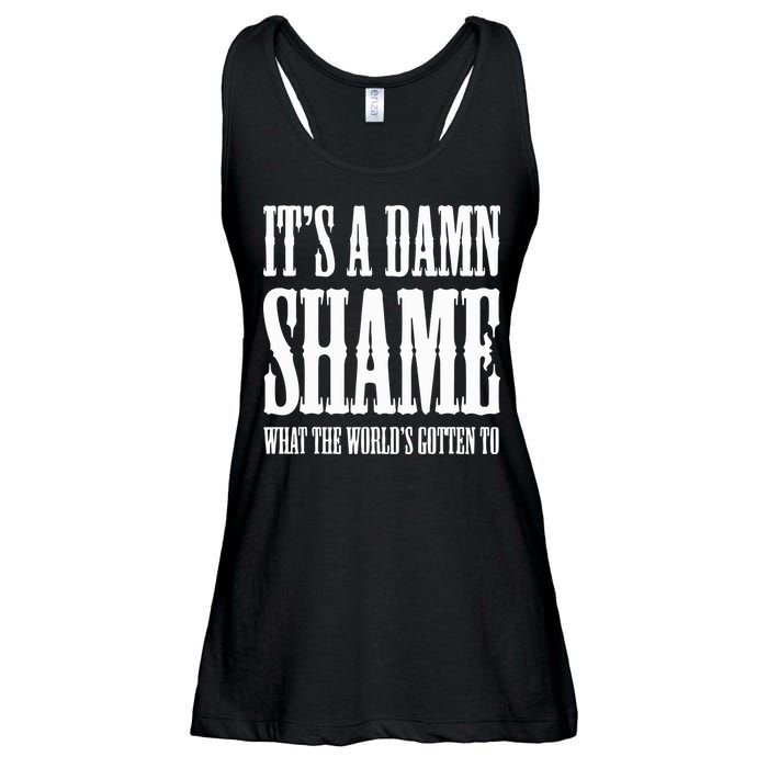 Oliver Anthony Its A Damn Shame What The Worlds Gotten To Ladies Essential Flowy Tank