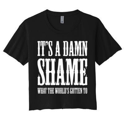 Oliver Anthony Its A Damn Shame What The Worlds Gotten To Crop Top