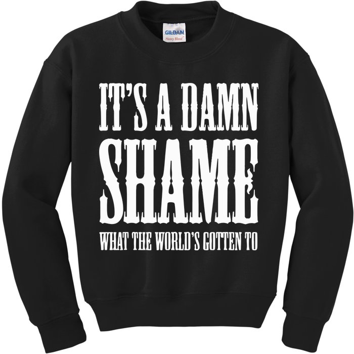 Oliver Anthony Its A Damn Shame What The Worlds Gotten To Kids Sweatshirt