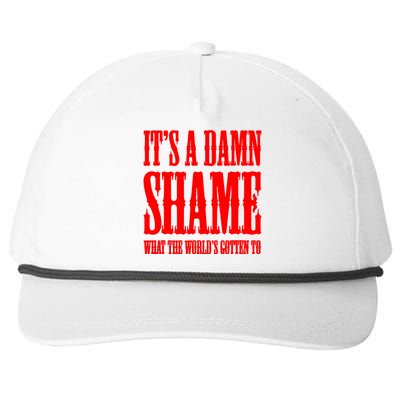 Oliver Anthony Its A Damn Shame What The Worlds Gotten To Snapback Five-Panel Rope Hat