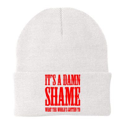 Oliver Anthony Its A Damn Shame What The Worlds Gotten To Knit Cap Winter Beanie