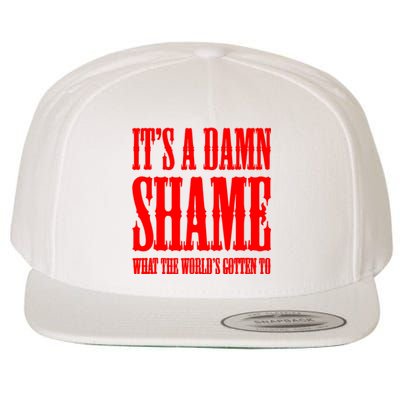 Oliver Anthony Its A Damn Shame What The Worlds Gotten To Wool Snapback Cap