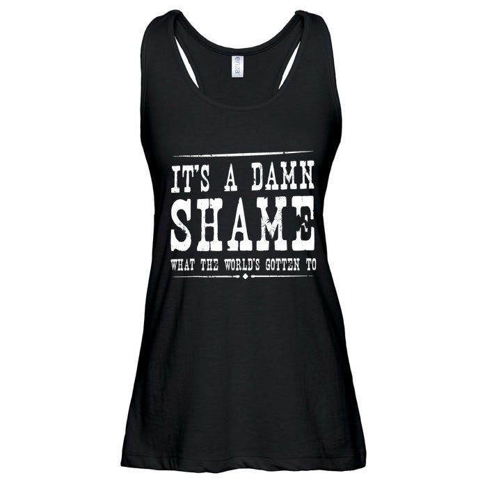 Oliver Anthony Its A Damn Shame What The Worlds Gotten To Ladies Essential Flowy Tank