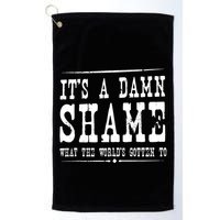 Oliver Anthony Its A Damn Shame What The Worlds Gotten To Golf Towel