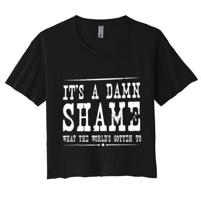 Oliver Anthony Its A Damn Shame What The Worlds Gotten To Crop Top