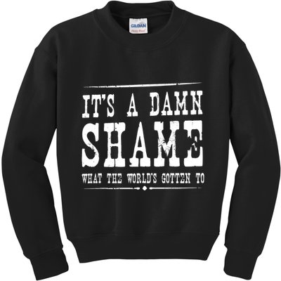 Oliver Anthony Its A Damn Shame What The Worlds Gotten To Kids Sweatshirt