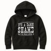 Oliver Anthony Its A Damn Shame What The Worlds Gotten To Kids Hoodie