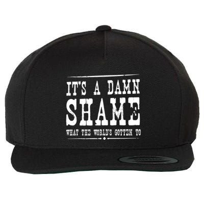 Oliver Anthony Its A Damn Shame What The Worlds Gotten To Wool Snapback Cap